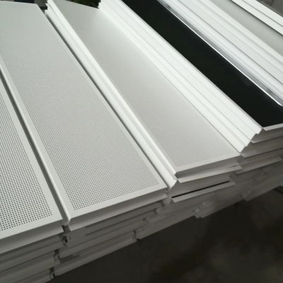 595x595mm Perforated Metal Ceiling Tiles Aluminum Lay In Ceiling