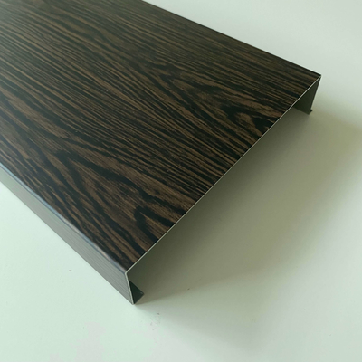 30mm Thickness Aluminum H Strip Ceiling With Pre Print Wooden Grain