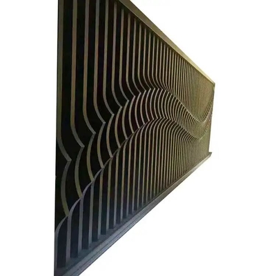 Extruded Aluminum Baffle Metal Building Facades Wall Curtain Customized Pattern