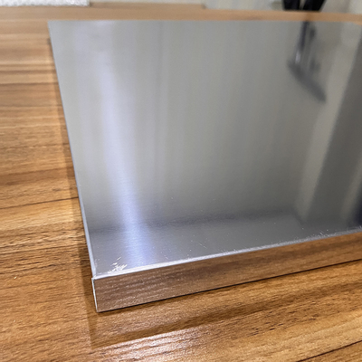 600x600mm Aluminum Metal Ceiling Non Perforation Aodnized Half Mirror Aluminum Hook On Panel
