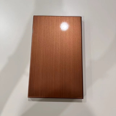 Metallic Paint Brushed Copper Aluminum Solid Panel 150x200x20mm