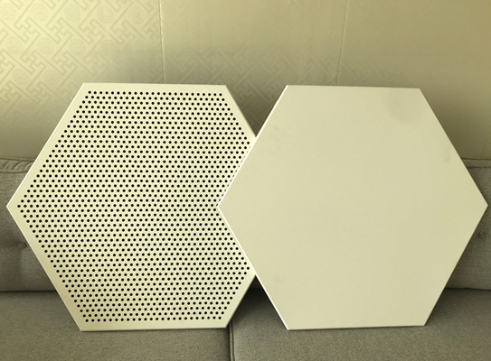 waterproof Aluminum Metal Ceiling 404x404x404x404x404x404mm Beautiful Shape Of Hexagon Gusset Plate