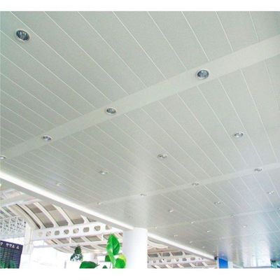 Aluminum Metal C Strip Linear Ceiling Suspended Fireproof 0.4mm Thickness