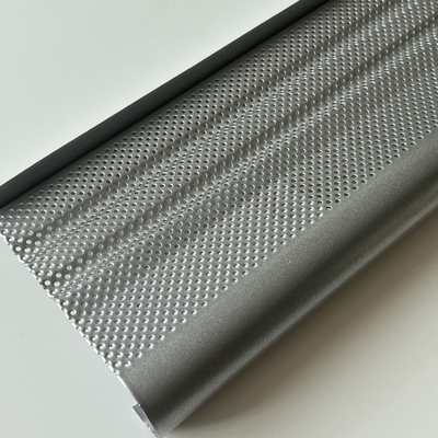 120x65x0.85mm Aluminum Metal Ceiling J Shape Screen Standard Perforation Metallic Glittering Silver