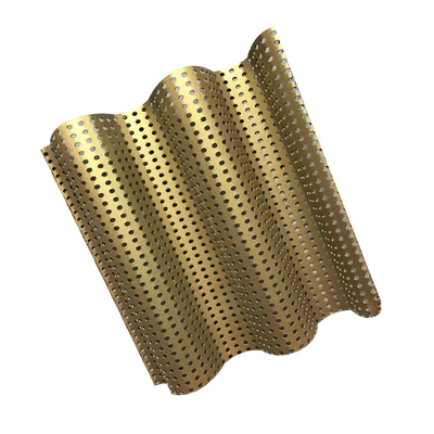Sine Wave 600x630x2.0mm Aluminum Corrugated Panel With Diameter 10mm Perforation