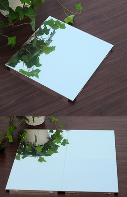 Modern 300x300mm Aluminum Metal Ceiling Polished Mirror 0.5mm Thickness