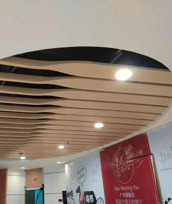 Fashion Customized Aluminum Metal Ceiling With Circular Curve Wave Shape Suspended