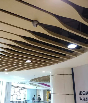 Fashion Customized Aluminum Metal Ceiling With Circular Curve Wave Shape Suspended