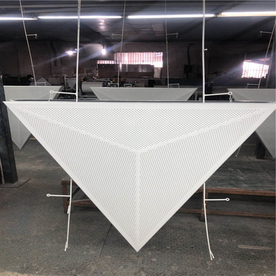 1200x1200x1200mm Aluminum Metal Ceiling Clip In Metal 3D Triangle Ceiling