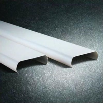 Demountable U Strip Aluminum Metal Ceiling Square Edge Plain Pattern