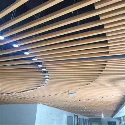 Shopping Mall Aluminum U Baffle Ceiling 0.5mm Thickness Easy To Disassemble