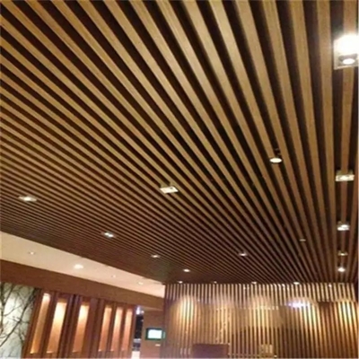 Shopping Mall Aluminum U Baffle Ceiling 0.5mm Thickness Easy To Disassemble