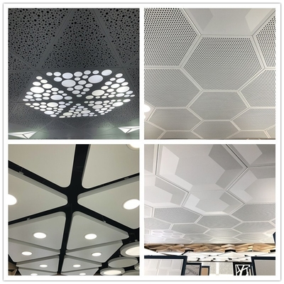 Aluminum Hexagonal Clip In Ceiling 0.7mm Thickness For Convention Center