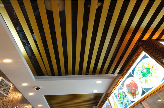 Sound Absorption Metal Box Baffle Ceiling 0.7mm Thickness