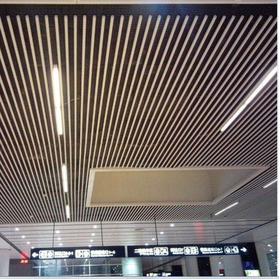 Sound Absorption Metal Box Baffle Ceiling 0.7mm Thickness