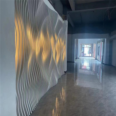 3.0mm Thickness Aluminum Ceiling Design Customized Wave Wall Baffle