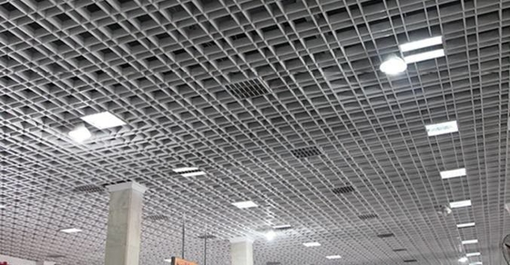 Aluminum Alloy Metal Grid Ceiling 250x250mm For Convention Center