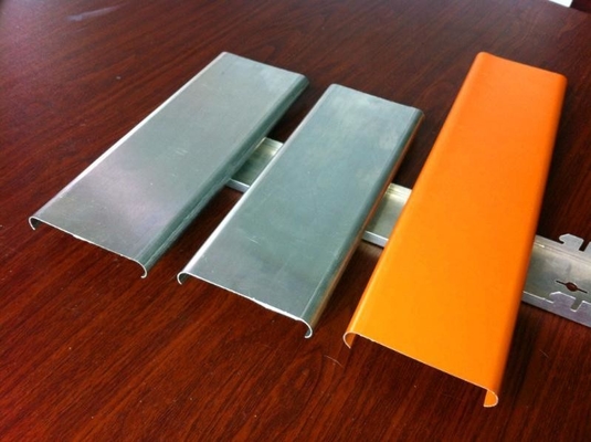 Fireproof Aluminum Alloy U Strip Metal Ceiling 185x3000mm For Conference Room