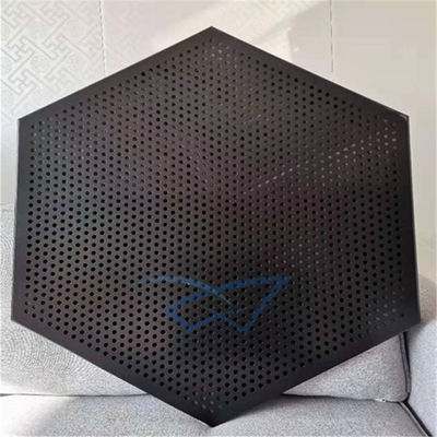 8mm Aluminum Metal Ceiling Perforated Hexagonal Clip In Ceiling Panel