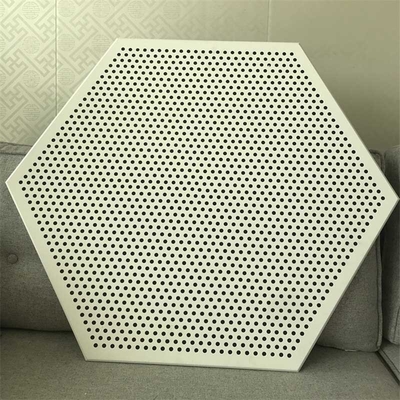 8mm Aluminum Metal Ceiling Perforated Hexagonal Clip In Ceiling Panel