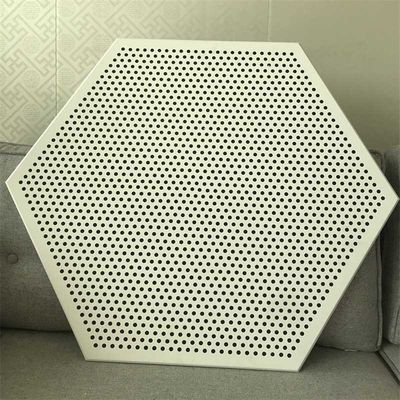 8mm Aluminum Metal Ceiling Perforated Hexagonal Clip In Ceiling Panel