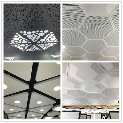 Customizable Color Hexagonal Clip In Ceiling 404mm For Metro Station