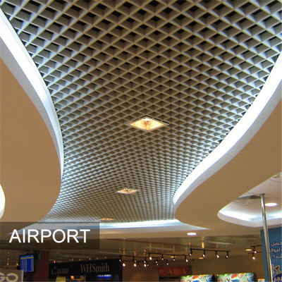 150x150mm Metal Open Cell Ceiling Tiles Suspended Aluminum Grid Ceiling
