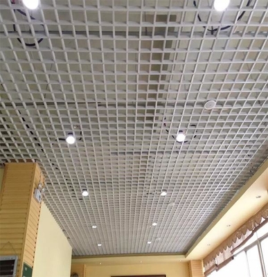 50x50mm Aluminum Grid Ceiling For Metro Station Light Weight Waterproof