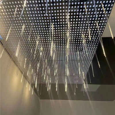 304 Stainless Steel Ceiling Panel Mirror Finished Concealed Perforated Ceiling Tile