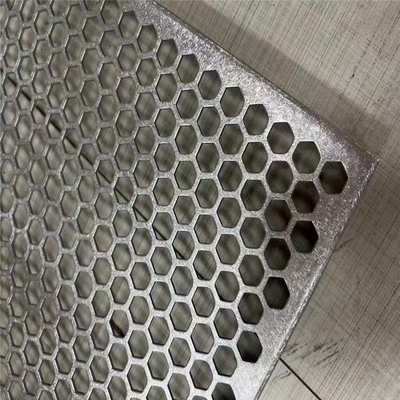 600X600mm Hexagonal Perforated Metal Facade Aluminum Panel For Cladding Building
