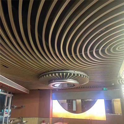 Customized Aluminum Curved U Baffle Ceiling RAL Color Powder Coated