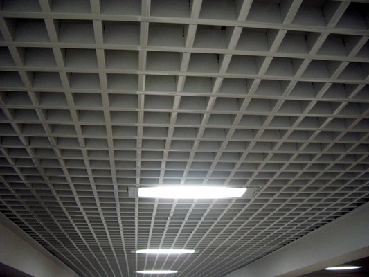 Waterproof Sound Absorption Aluminum Grid Ceiling For Metro Station