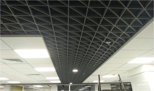Sound Absorption Fireproof Aluminum Grid Ceiling For Walkways Trestles
