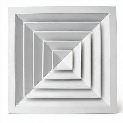 Square Aluminum 1100 Ceiling Air Diffuser Fireproof Bake Surface Finished