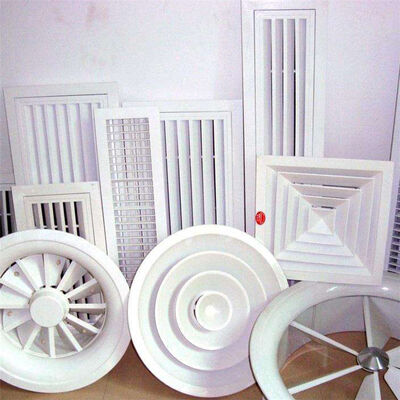 Square Aluminum 1100 Ceiling Air Diffuser Fireproof Bake Surface Finished