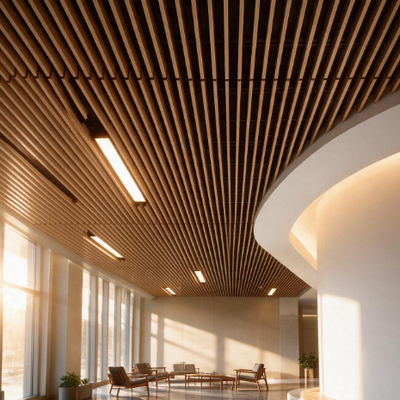 3000mm U Baffle Aluminum Panel Ceiling 0.5mm-1mm Plain Pattern