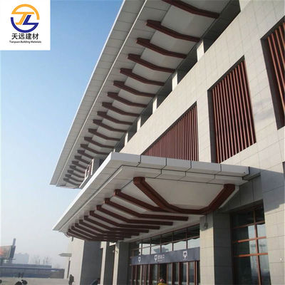 Powder Coated Metal Aluminium Slat Strip False Ceiling For Office Building Heat Insulation