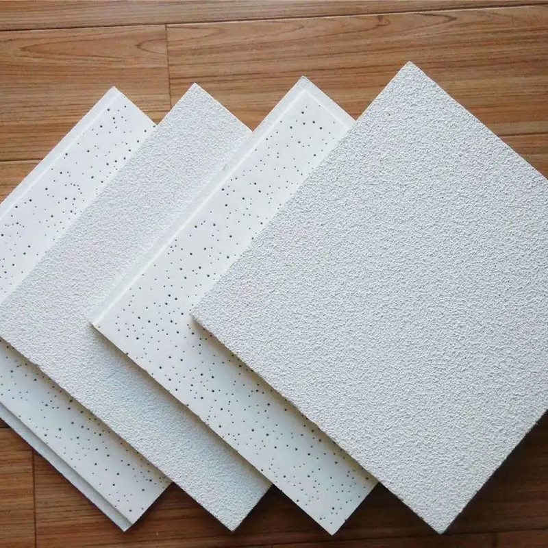Fireproof Perforated Lay In Acoustical Ceiling Tile 15mm Mineral Fiber