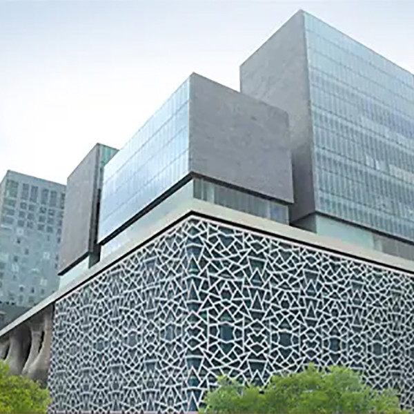 Eco Friendly Acoustic Exterior Wall Cladding Sheets Perforated Metal Panel PVDF Coated