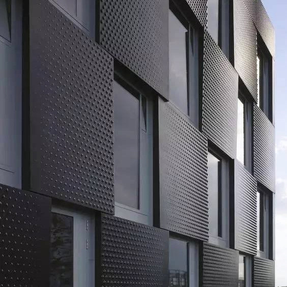 Custom Aluminum alloy panel Exterior Perforated Facade Panels PVDF aluminium panels for facade