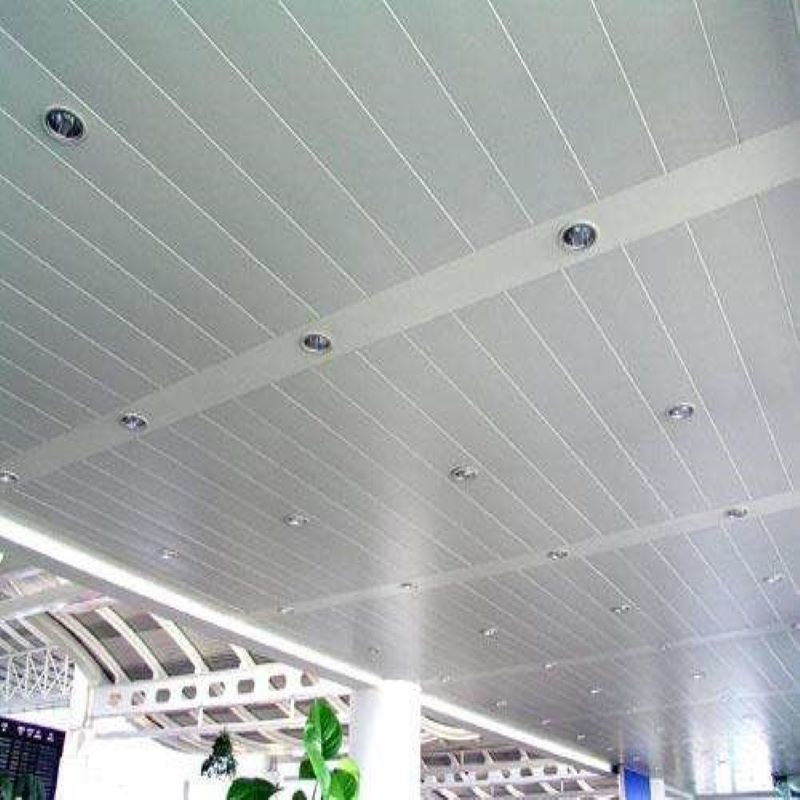 Fireproof S Strip Aluminum Metal Ceiling 600mm Width For Shopping Mall