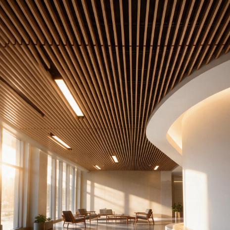 3000mm U Baffle Aluminum Panel Ceiling 0.5mm-1mm Plain Pattern