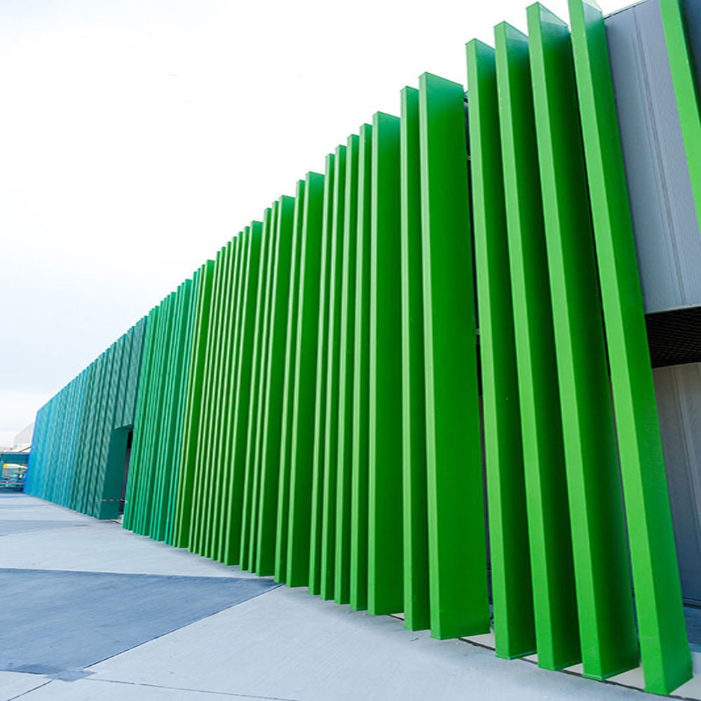 Box Baffle Wall Curtain Aluminum Sun Louver Outdoor Extruded Waterproof