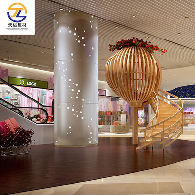 Square Tube Linear Suspended Metal Ceiling For Decoration Fireproof