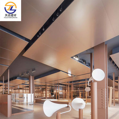 100mm Exterior Aluminium Cladding Panels Brown Wood Grain Aluminum Panels